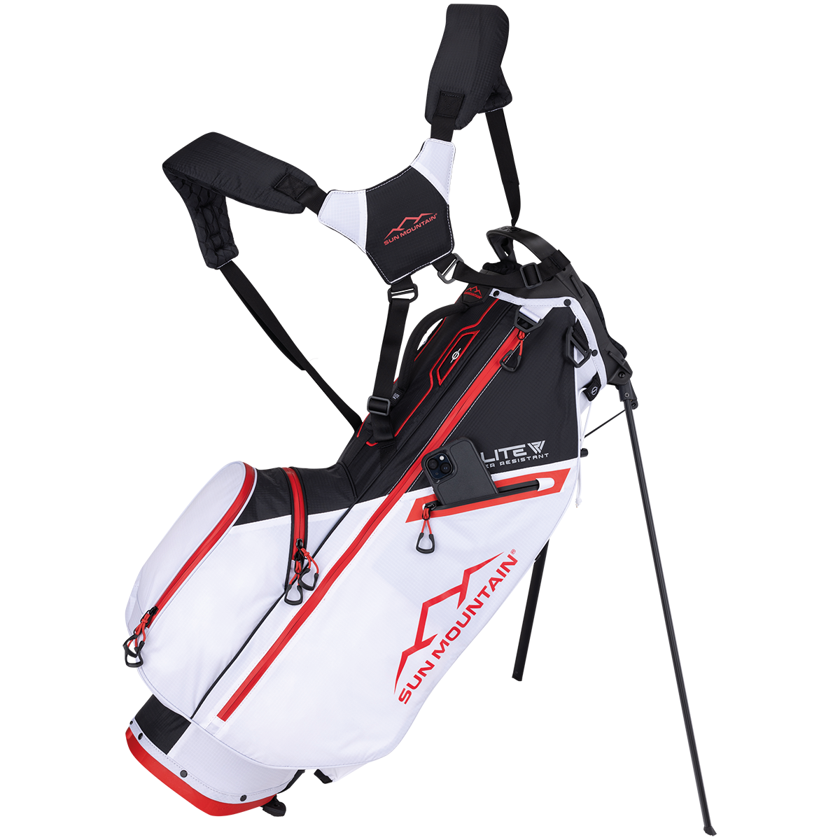 E-LITE STAND BAG - BLACK / WHITE / RED