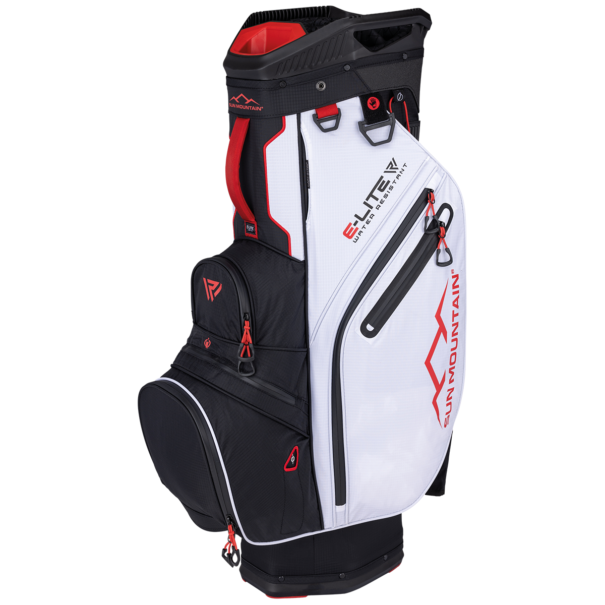 E-LITE CART BAG - BLACK / WHITE / RED