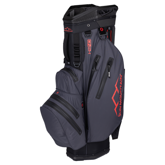 H2NO Lite Cart Bag - Black/Steel/Red